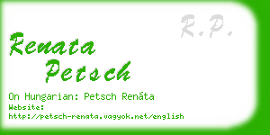 renata petsch business card